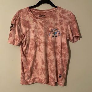 Tokyo Pink Tie Dye w/ Blue Rose Shirt